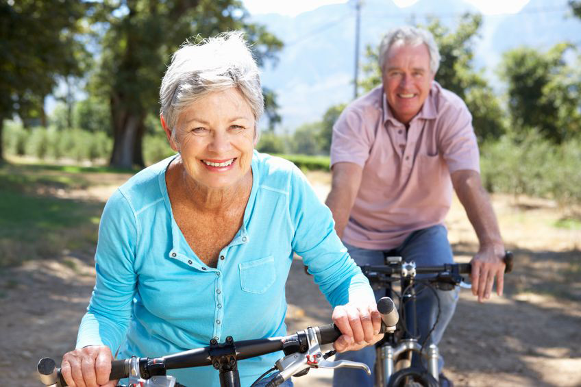 healthy active senior couple